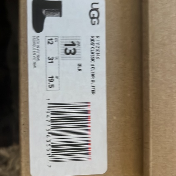 UGGS - kids classic II clear glitter Ugg boots NWB - Picture 6 of 6